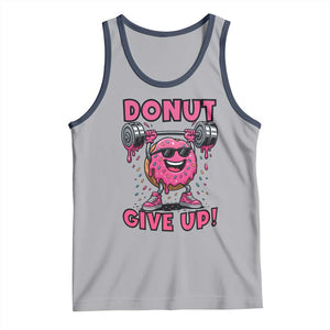 Donut Give Up Tank Top Fitness Motivation For Donut Lovers TS12 Athletic Heather Navy Print Your Wear