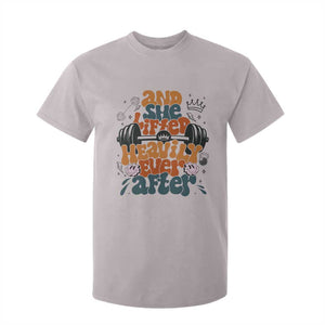 And She Lifted Heavily Ever After T Shirt For Kid Funny Gym Workout Gift TS12 Ice Gray Print Your Wear