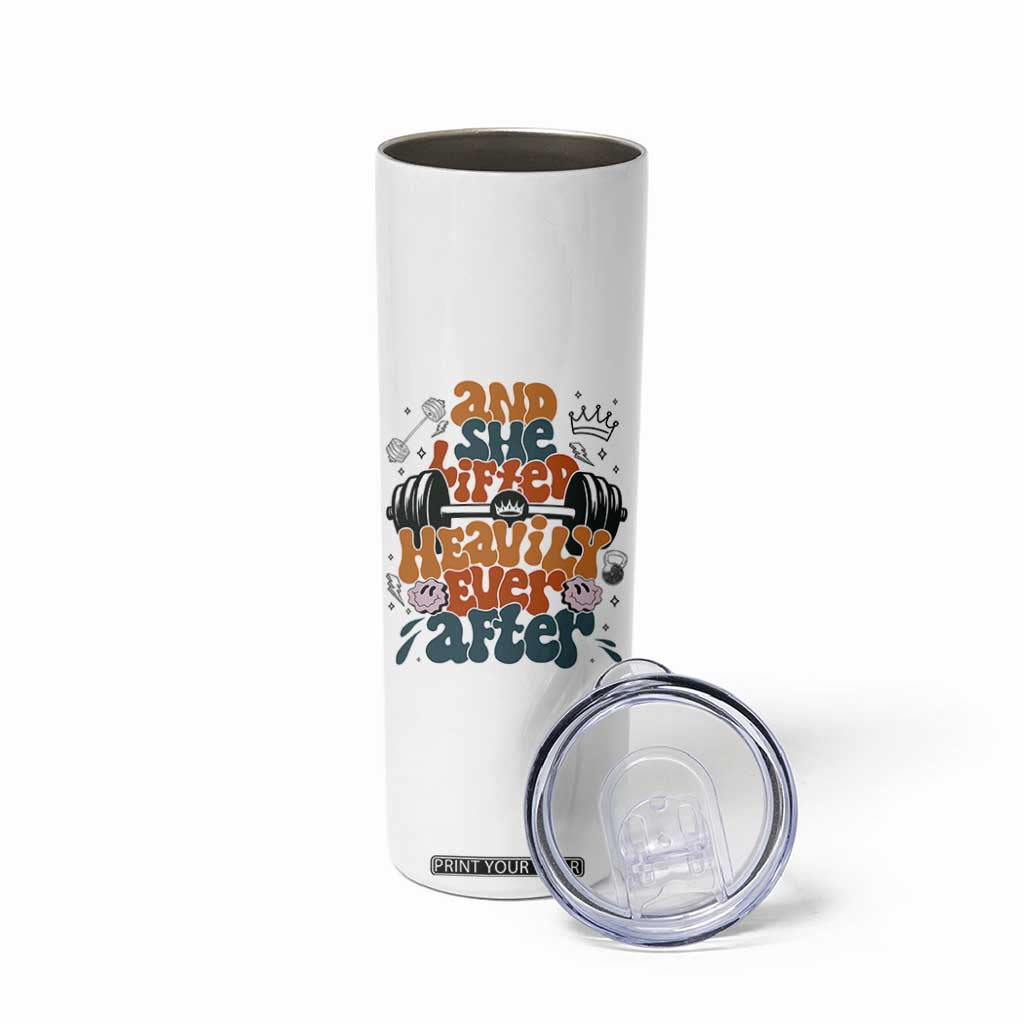 And She Lifted Heavily Ever After Skinny Tumbler Funny Gym Workout Gift TS12 Print Your Wear