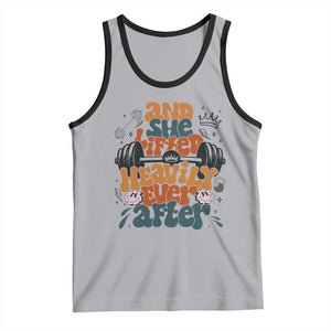 And She Lifted Heavily Ever After Tank Top Funny Gym Workout Gift TS12 Athletic Heather Black Print Your Wear
