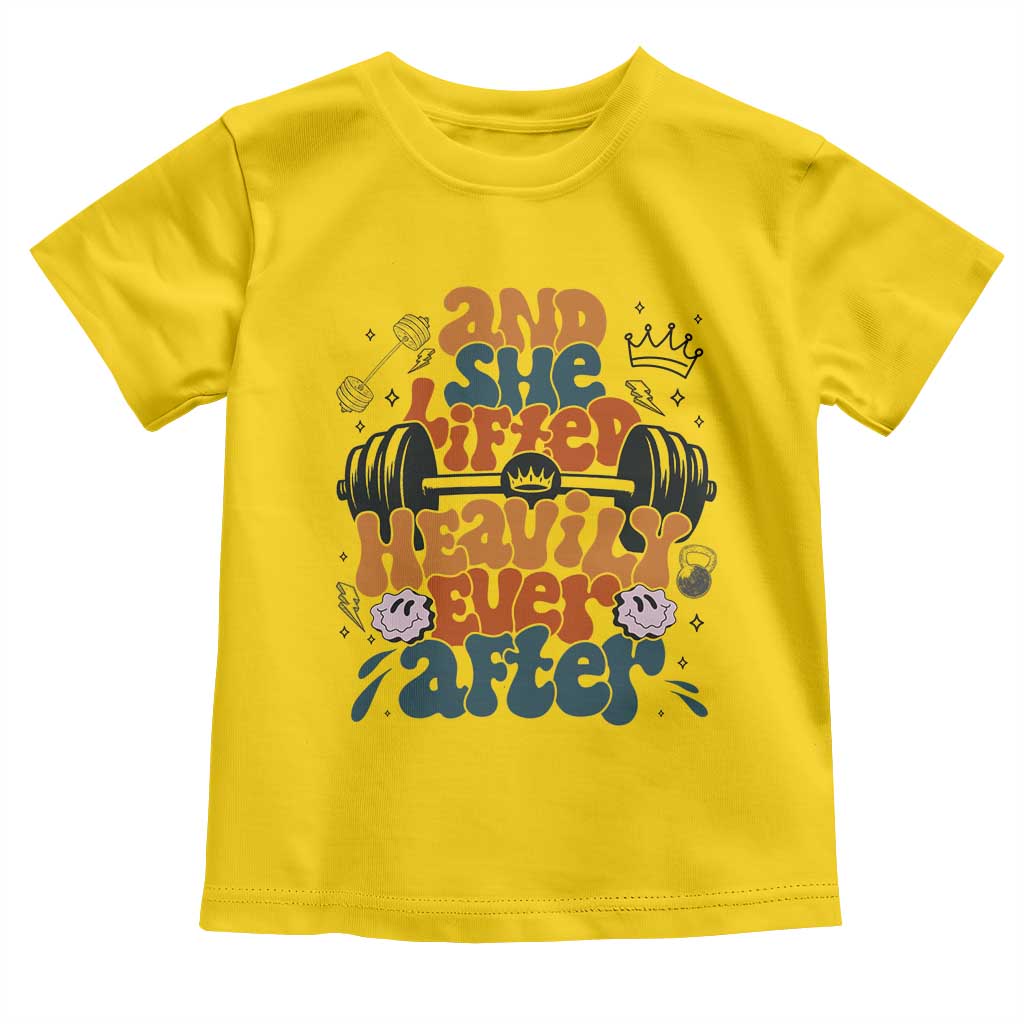 And She Lifted Heavily Ever After Toddler T Shirt Funny Gym Workout Gift TS12 Daisy Print Your Wear