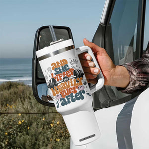 And She Lifted Heavily Ever After Tumbler With Handle Funny Gym Workout Gift TS12 Print Your Wear