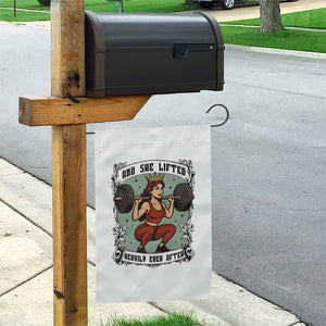 And She Lifted Heavily Ever After Garden Flag Women Weightlifting Humor Gift TS12 Print Your Wear