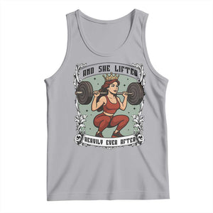 And She Lifted Heavily Ever After Tank Top Women Weightlifting Humor Gift TS12 Athletic Heather Print Your Wear