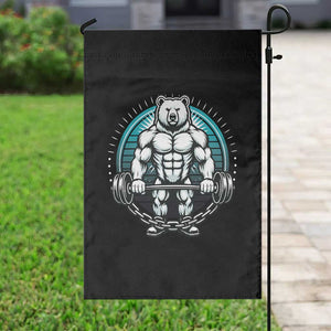 Funny Gym Workout Humor Garden Flag Cute Weightlifting Bear Gift TS12 Print Your Wear