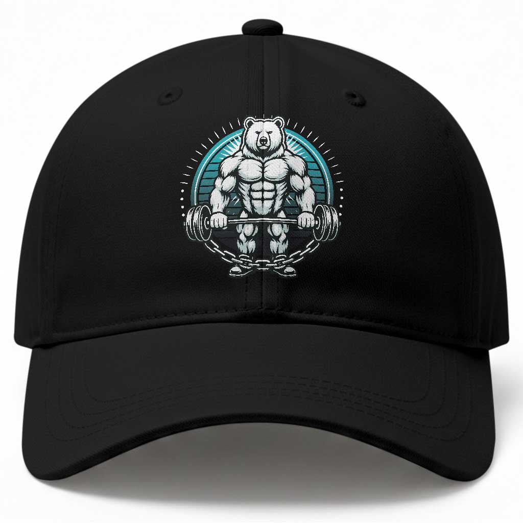 Funny Gym Workout Humor Baseball Cap Cute Weightlifting Bear Gift TS12 Print Your Wear