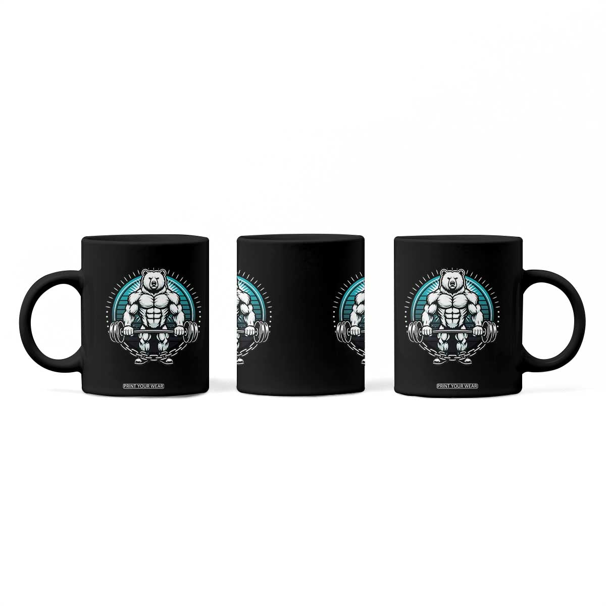 Funny Gym Workout Humor Coffee Mug Cute Weightlifting Bear Gift TS12 Print Your Wear