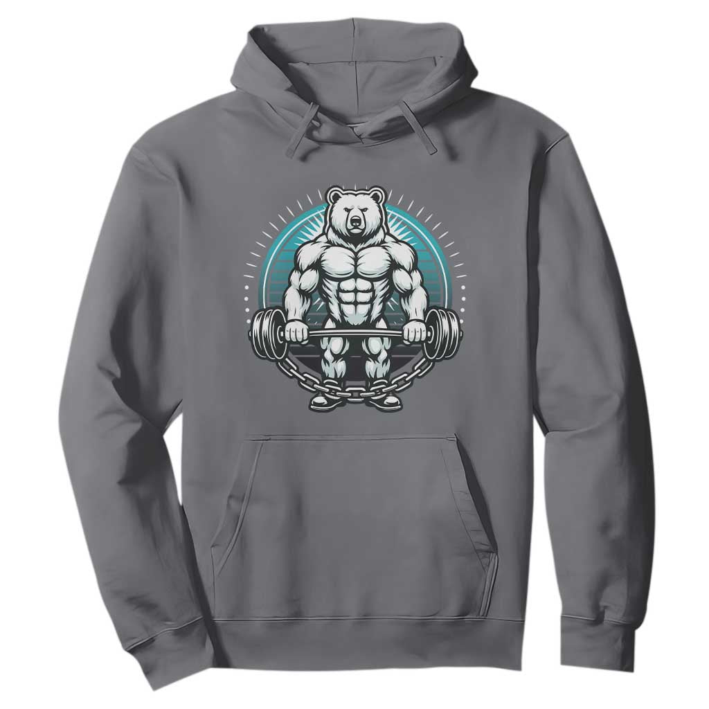 Funny Gym Workout Humor Hoodie Cute Weightlifting Bear Gift TS12 Charcoal Print Your Wear