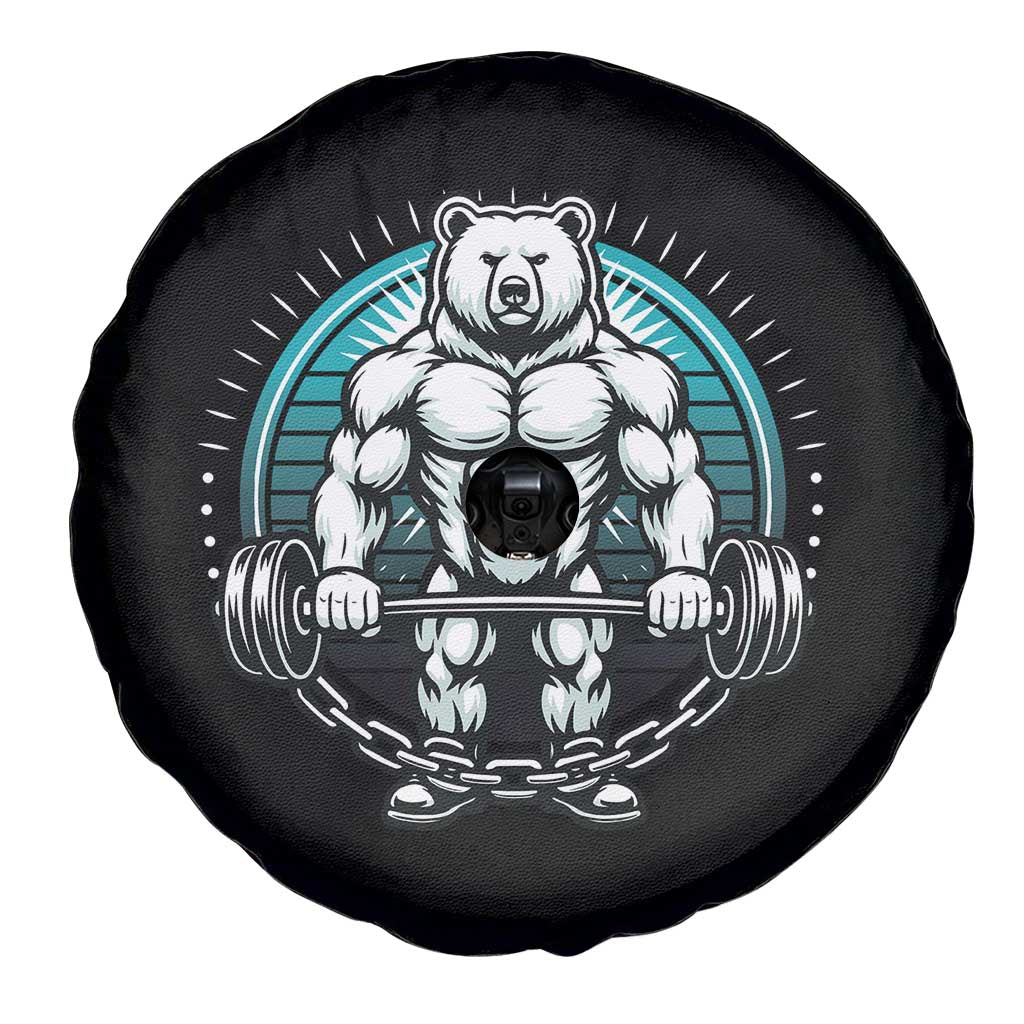 Funny Gym Workout Humor Spare Tire Cover Cute Weightlifting Bear Gift TS12 Print Your Wear