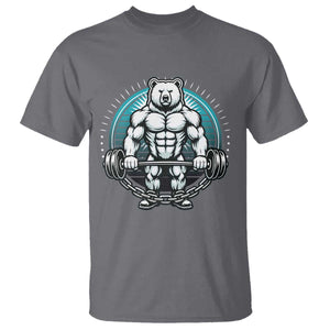 Funny Gym Workout Humor T Shirt Cute Weightlifting Bear Gift TS12 Charcoal Print Your Wear