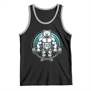 Funny Gym Workout Humor Tank Top Cute Weightlifting Bear Gift TS12 Black Athletic Heather Print Your Wear