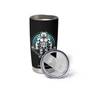 Funny Gym Workout Humor Tumbler Cup Cute Weightlifting Bear Gift TS12 Print Your Wear