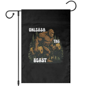 Unleash The Beast Garden Flag Funny Bigfoot Fitness Workout Gift TS12 Black Print Your Wear