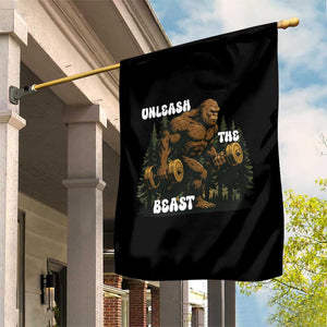 Unleash The Beast Garden Flag Funny Bigfoot Fitness Workout Gift TS12 Print Your Wear
