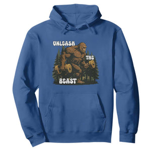 Unleash The Beast Hoodie Funny Bigfoot Fitness Workout Gift TS12 Royal Blue Print Your Wear