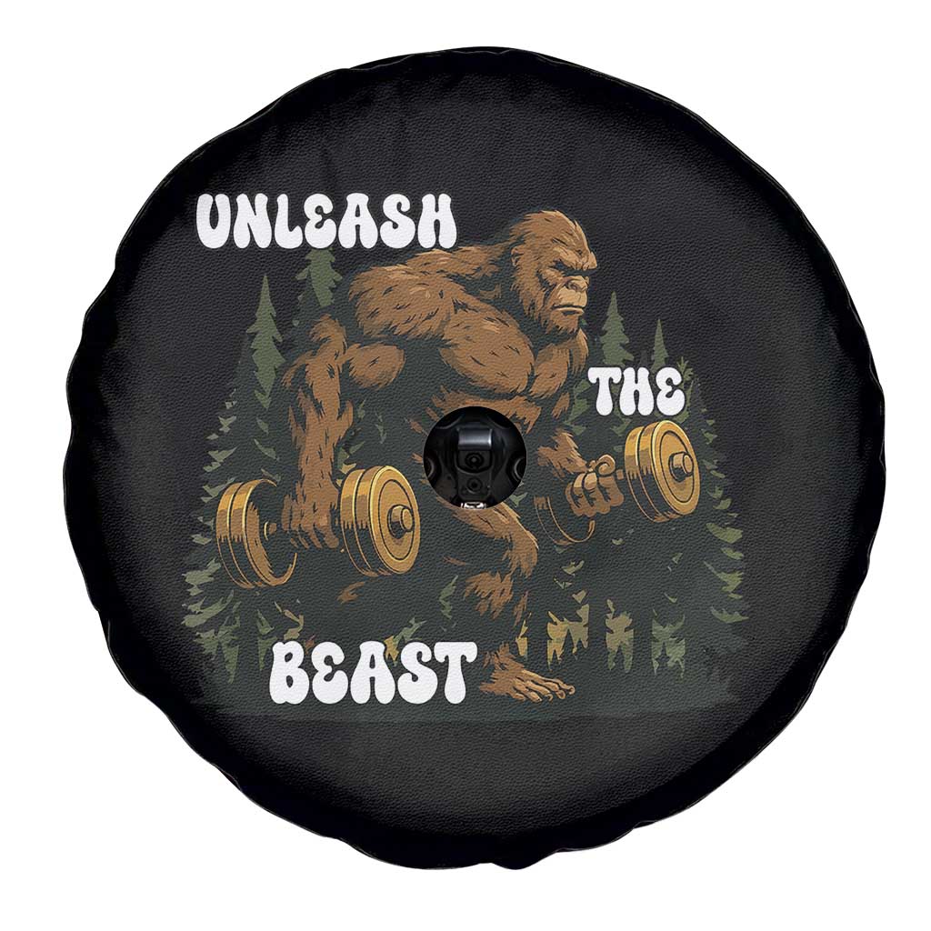 Unleash The Beast Spare Tire Cover Funny Bigfoot Fitness Workout Gift TS12 Print Your Wear