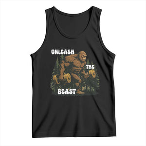 Unleash The Beast Tank Top Funny Bigfoot Fitness Workout Gift TS12 Black Print Your Wear