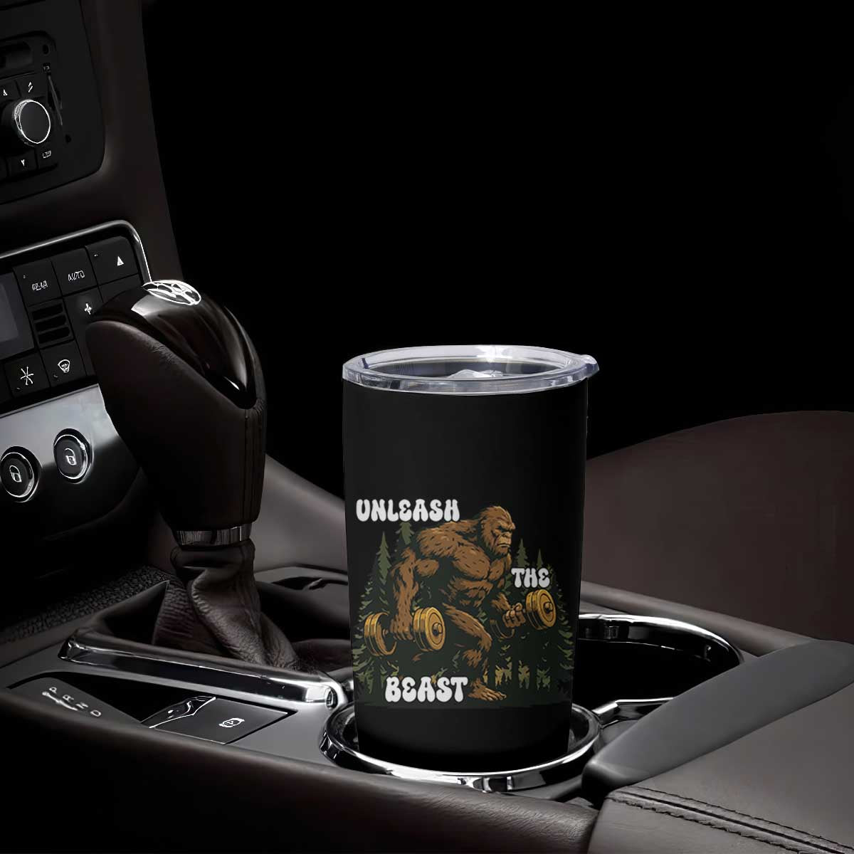 Unleash The Beast Tumbler Cup Funny Bigfoot Fitness Workout Gift TS12 Print Your Wear