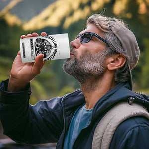 Installing Muscles Please Wait 4 in 1 Can Cooler Tumbler Bigfoot Funny Gym Workout Gift TS12 Print Your Wear