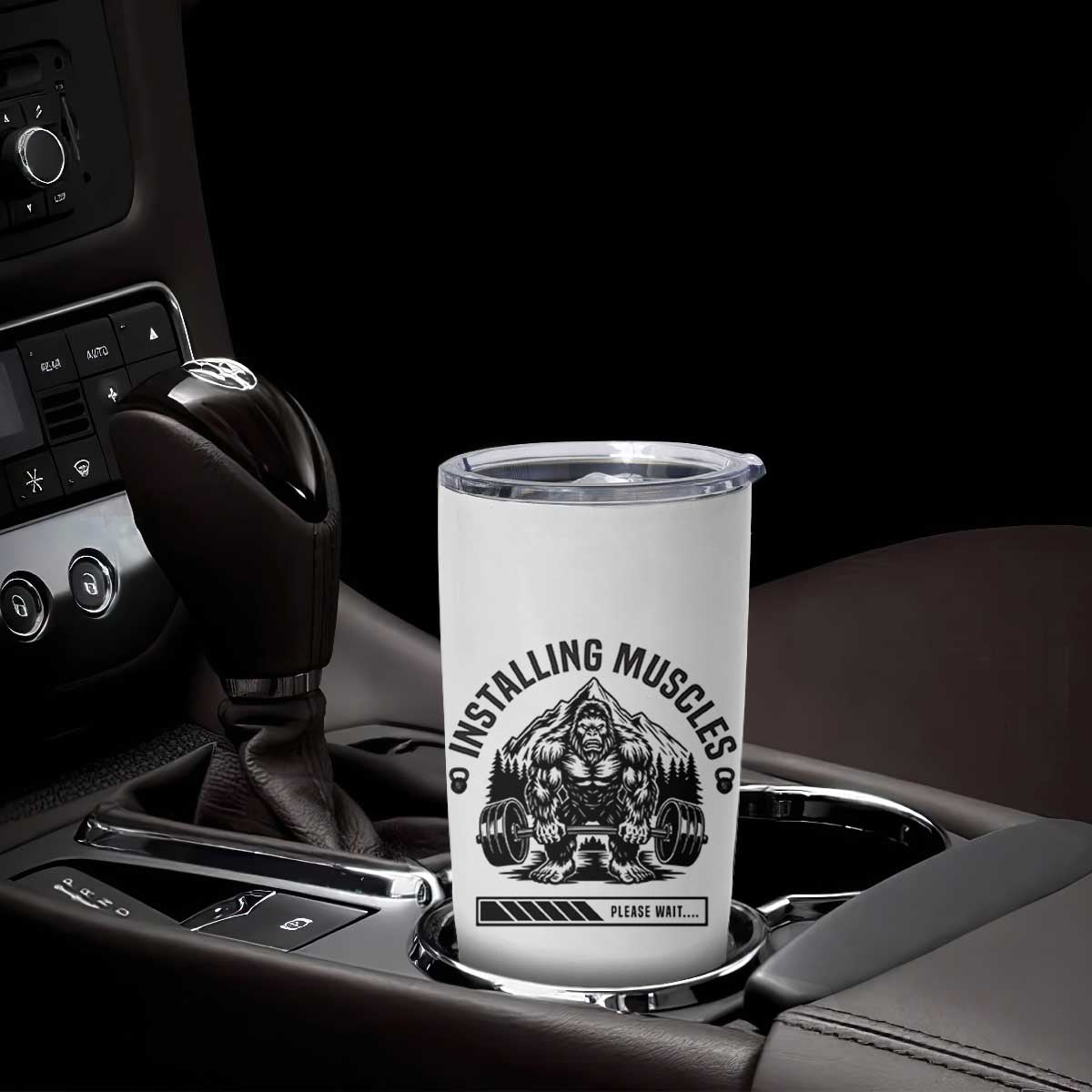Installing Muscles Please Wait Tumbler Cup Bigfoot Funny Gym Workout Gift TS12 Print Your Wear