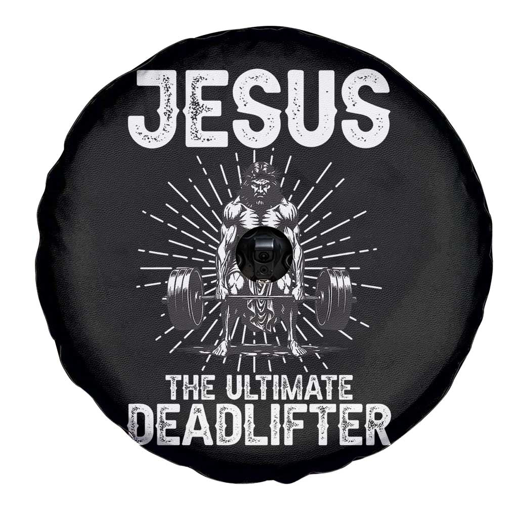 Funny Christian Gym Gift Spare Tire Cover Jesus The Ultimate Deadlifter TS12 Print Your Wear