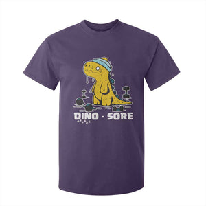 Dino Sore T Shirt For Kid Funny Dinosaur Workout Gift TS12 Purple Print Your Wear