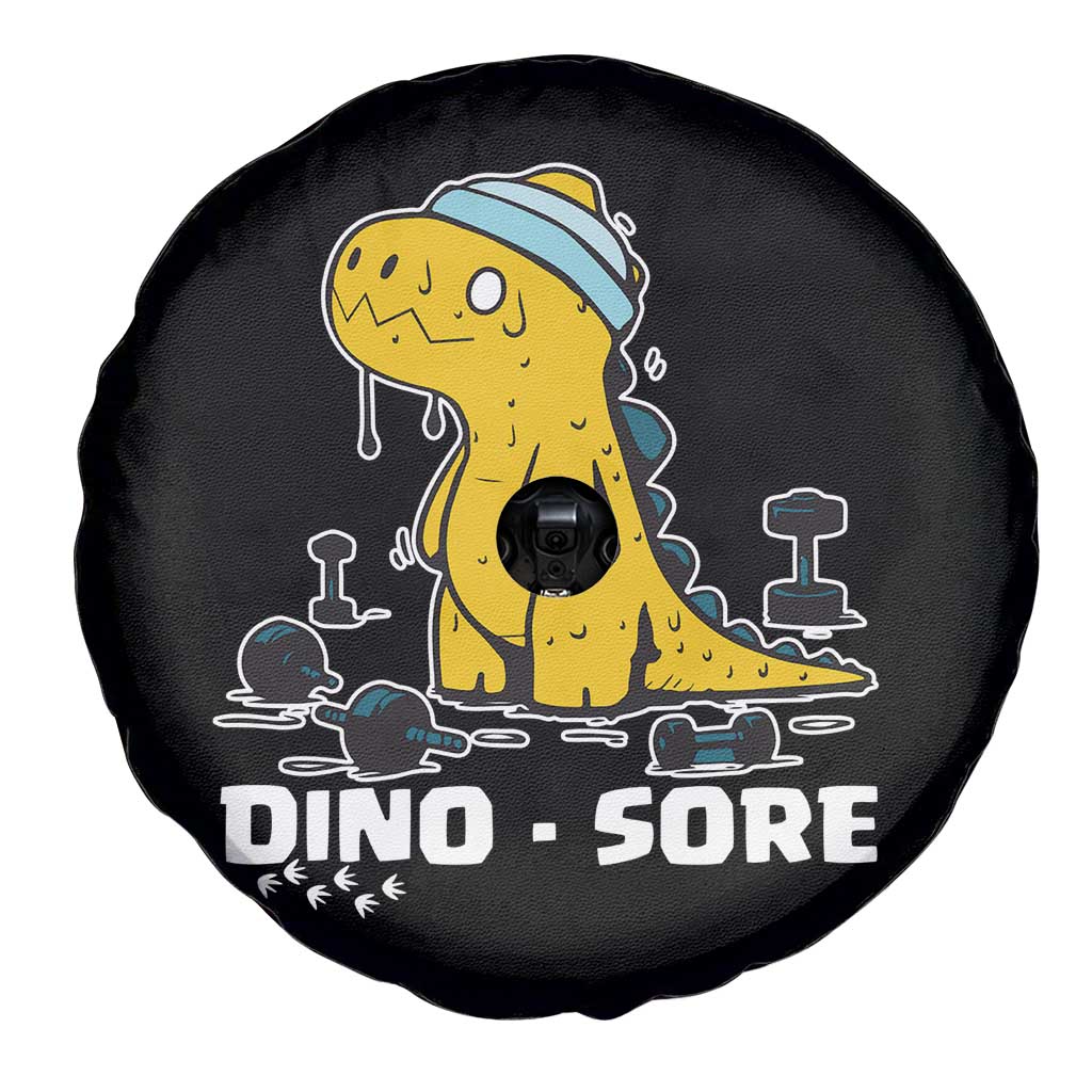 Dino Sore Spare Tire Cover Funny Dinosaur Workout Gift TS12 Print Your Wear