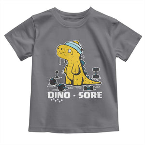 Dino Sore Toddler T Shirt Funny Dinosaur Workout Gift TS12 Charcoal Print Your Wear