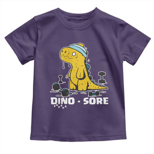 Dino Sore Toddler T Shirt Funny Dinosaur Workout Gift TS12 Purple Print Your Wear