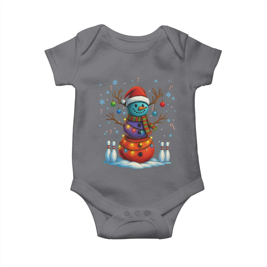 Funny Bowling Christmas Baby Onesie Gift For Bowler TS12 Charcoal Print Your Wear