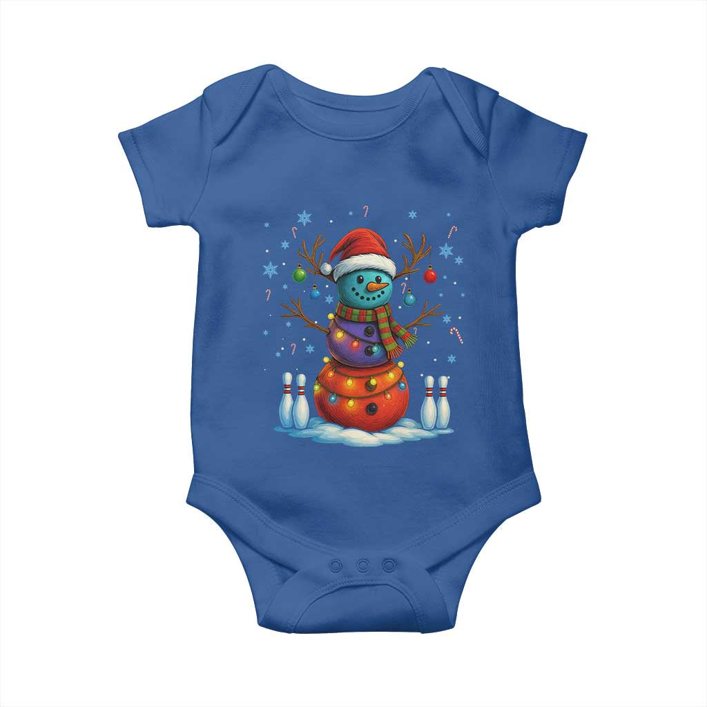 Funny Bowling Christmas Baby Onesie Gift For Bowler TS12 Royal Blue Print Your Wear