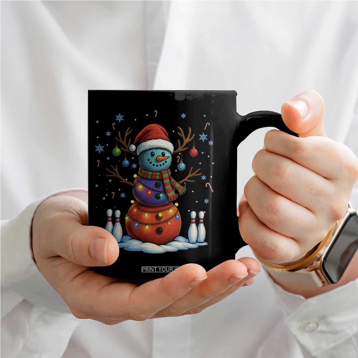 Funny Bowling Christmas Coffee Mug Gift For Bowler TS12 Print Your Wear