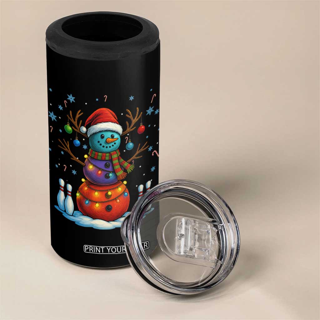Funny Bowling Christmas 4 in 1 Can Cooler Tumbler Gift For Bowler TS12 Print Your Wear