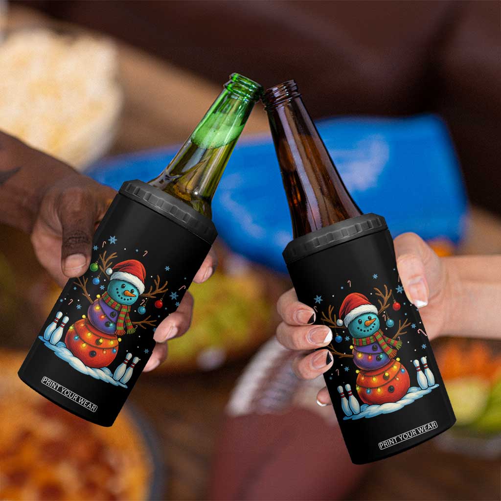 Funny Bowling Christmas 4 in 1 Can Cooler Tumbler Gift For Bowler TS12 Print Your Wear