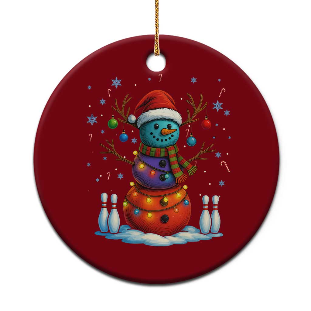 Funny Bowling Xmas Ceramic Ornament Gift For Bowler TS12 1pc Red Print Your Wear