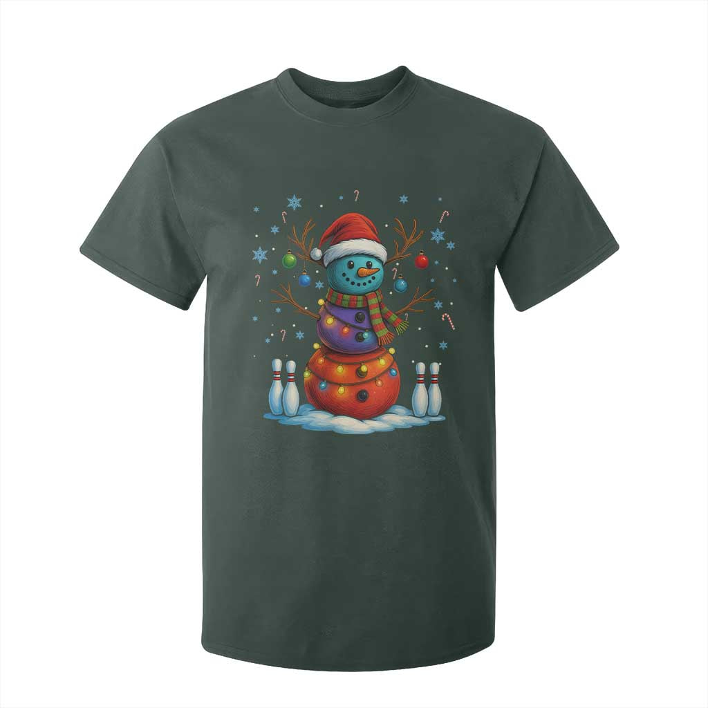 Funny Bowling Christmas T Shirt For Kid Gift For Bowler TS12 Dark Forest Green Print Your Wear
