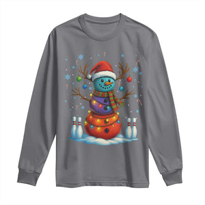 Funny Bowling Christmas Long Sleeve Shirt Gift For Bowler TS12 Charcoal Print Your Wear