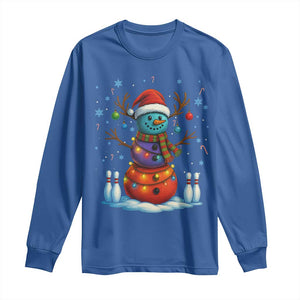 Funny Bowling Christmas Long Sleeve Shirt Gift For Bowler TS12 Royal Blue Print Your Wear