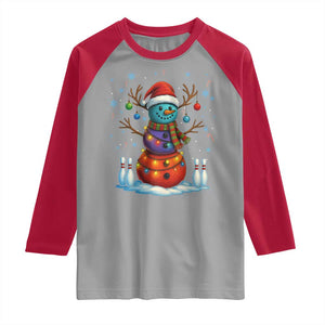 Funny Bowling Christmas Raglan Shirt Gift For Bowler TS12 Sport Gray Red Print Your Wear