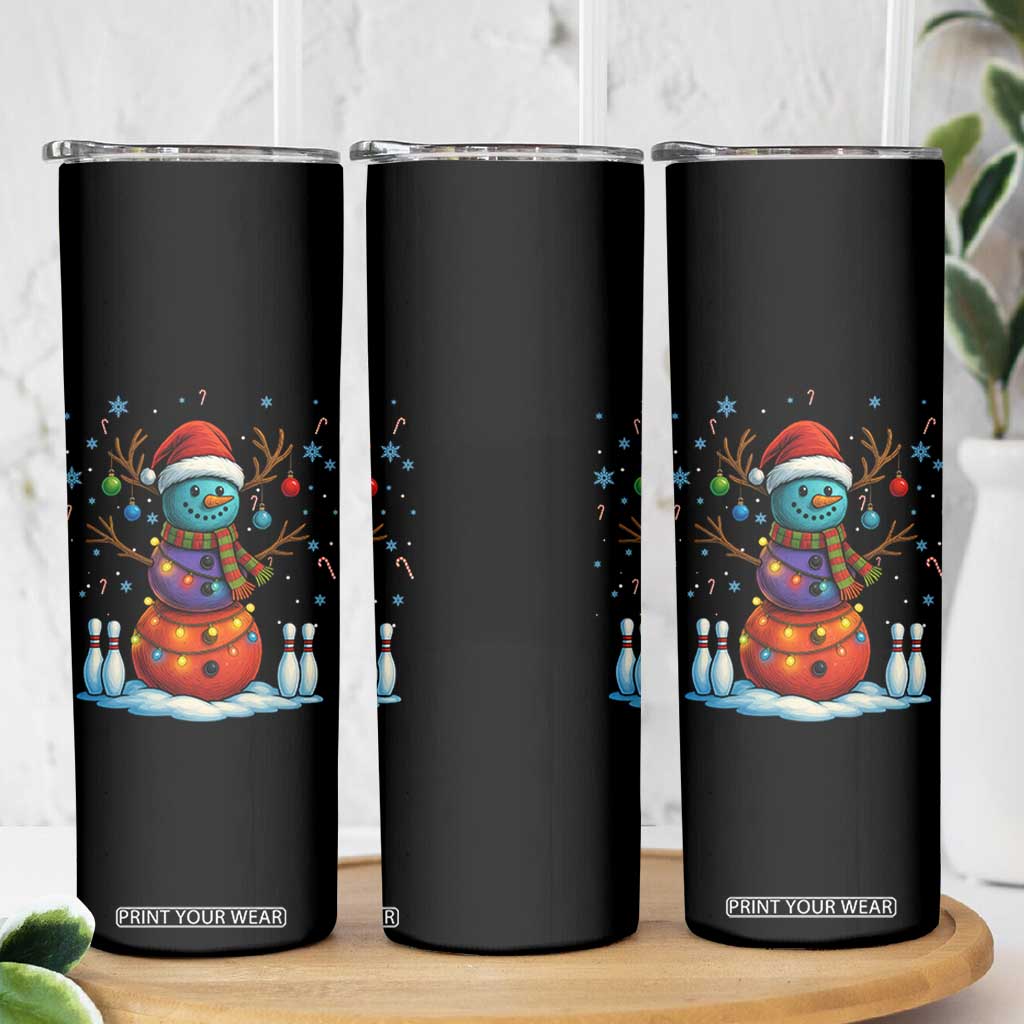Funny Bowling Christmas Skinny Tumbler Gift For Bowler TS12 Print Your Wear