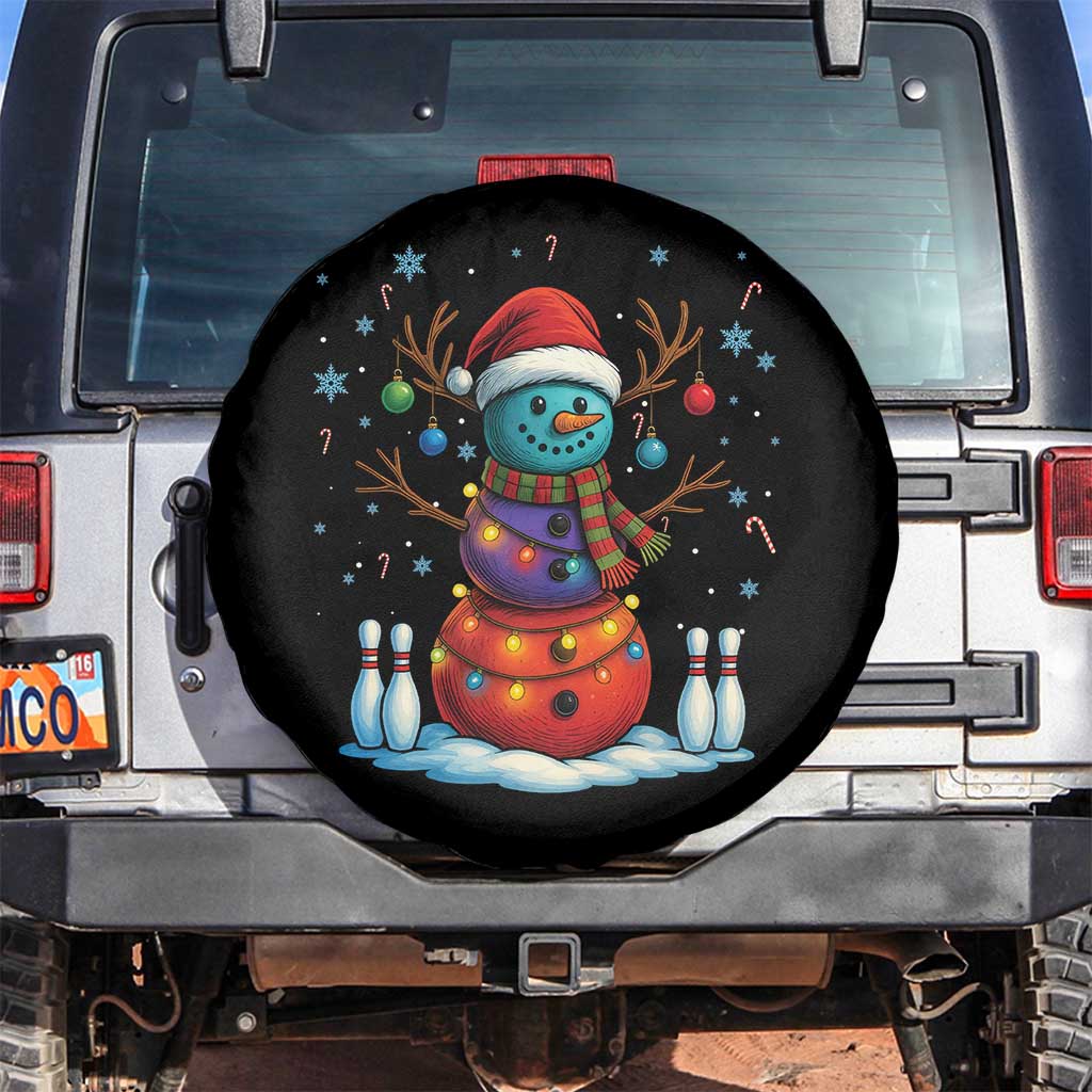 Funny Bowling Christmas Spare Tire Cover Gift For Bowler TS12 No hole Black Print Your Wear