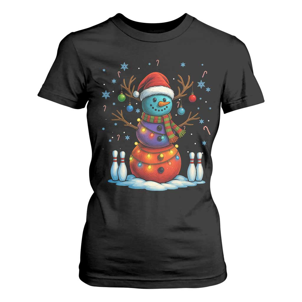 Funny Bowling Christmas T Shirt For Women Gift For Bowler TS12 Black Print Your Wear