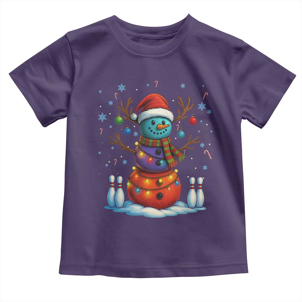 Funny Bowling Christmas Toddler T Shirt Gift For Bowler TS12 Purple Print Your Wear