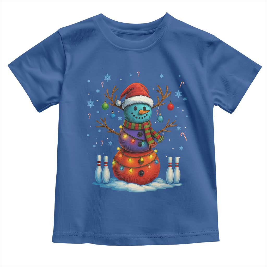 Funny Bowling Christmas Toddler T Shirt Gift For Bowler TS12 Royal Blue Print Your Wear
