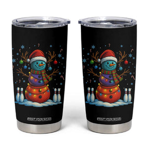Funny Bowling Christmas Tumbler Cup Gift For Bowler TS12 Black Print Your Wear