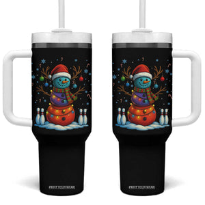 Funny Bowling Christmas Tumbler With Handle Gift For Bowler TS12 One Size: 40 oz Black Print Your Wear