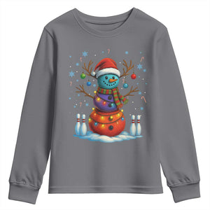 Funny Bowling Christmas Youth Sweatshirt Gift For Bowler TS12 Charcoal Print Your Wear