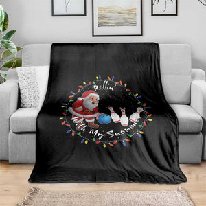 Rollin With My Snowmies Throw Blanket Bowling Xmas Gift TS12 Print Your Wear