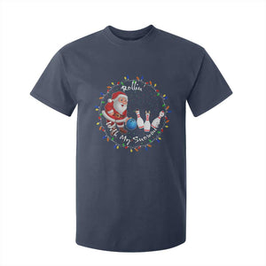Rollin With My Snowmies T Shirt For Kid Bowling Xmas Gift TS12 Navy Print Your Wear
