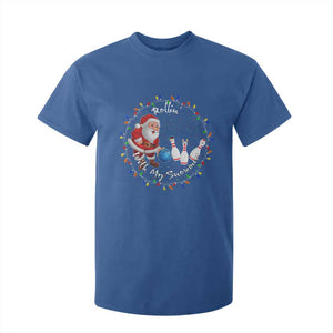 Rollin With My Snowmies T Shirt For Kid Bowling Xmas Gift TS12 Royal Blue Print Your Wear